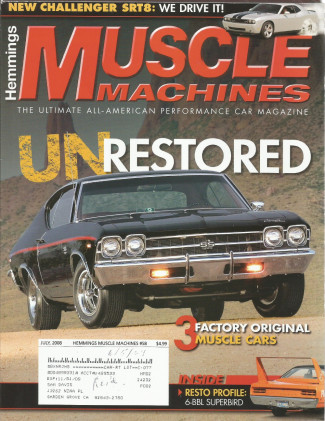 HEMMINGS MUSCLE MACHINES 2008 JULY - BOSS 9, L78, SRT8